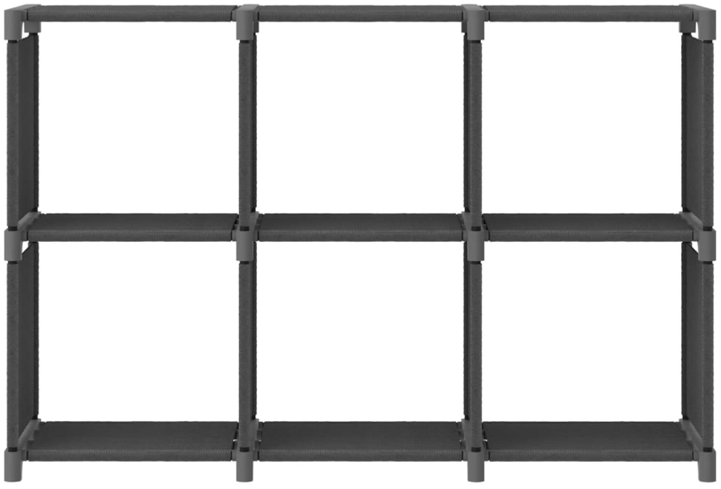vidaXL Würfel-Regal 6 Fächer Grau 103x30x72,5 cm Stoff 322608 Bild 1