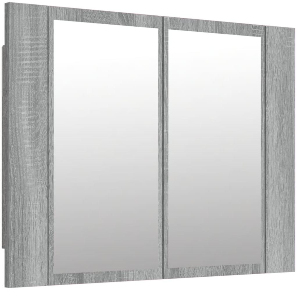 vidaXL LED-Spiegelschrank Grau Sonoma 60x12x45 cm Holzwerkstoff 822842 Bild 1