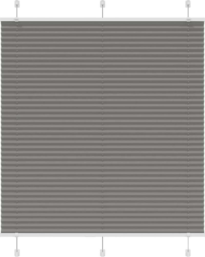 vidaXL Plissee Anthrazit 115x100 cm Stoffbreite 114,4 cm Polyester 4015078 Bild 1