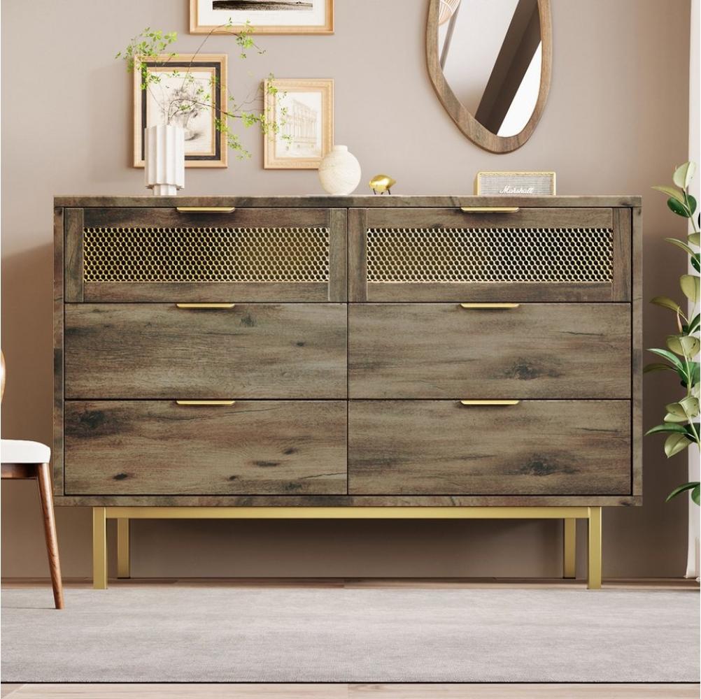 BlingBin Schubkastenkommode Sideboard Highboard für Schlafzimmer Wohnräume (1 St, Kommode mit 6 Schubladen) Bild 1