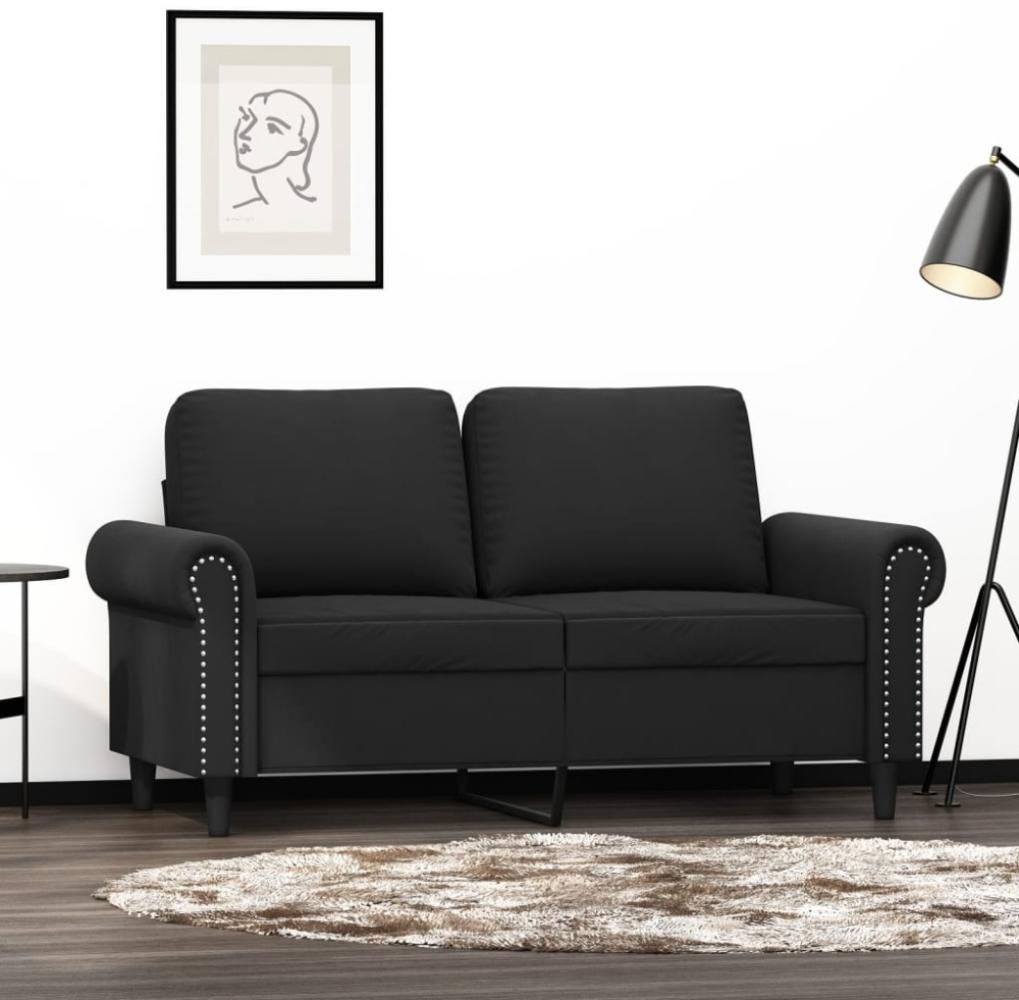 vidaXL 2-Sitzer-Sofa Schwarz 120 cm Samt Bild 1