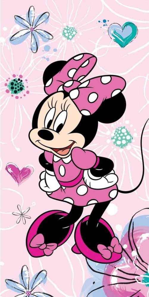 Disney Badetuch Duschtuch Badetuch Minnie Mouse 70 x 140 cm 100% Baumwolle, Baumwolle Bild 1