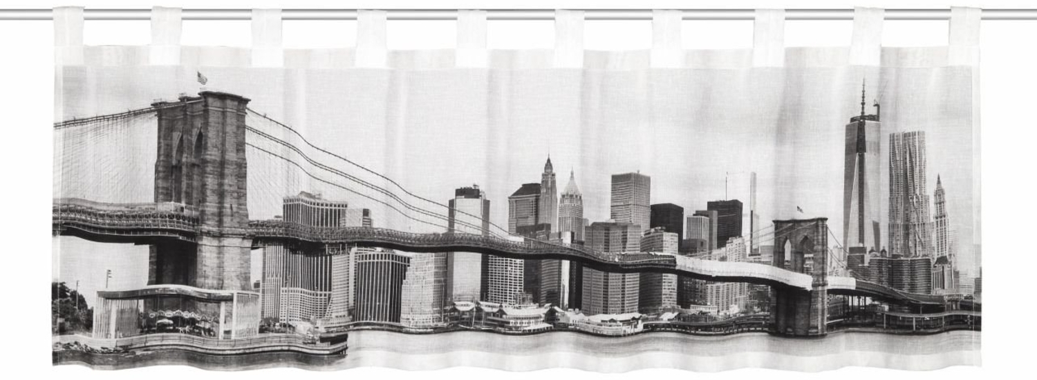 Neusser Collection Schlaufenpanneau Gerti digitaldruck s/w 140x45 cm Bild 1