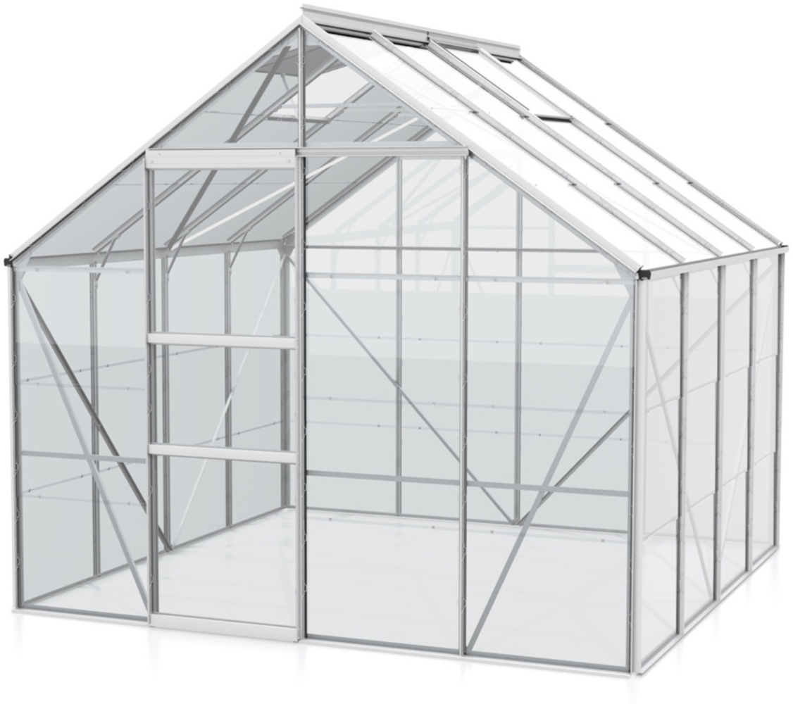 Vitavia Gewächshaus "Merkur 8300", aluminium eloxiert, 8,3 m²,3 mm ESG Bild 1