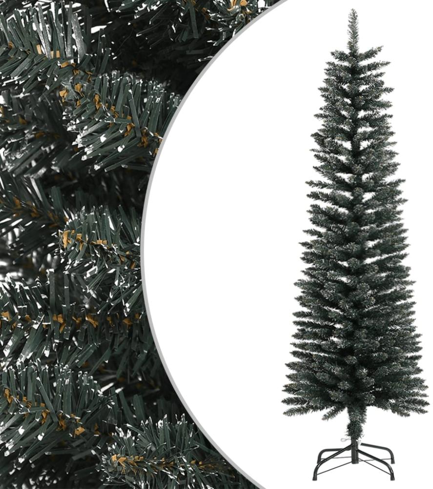 vidaXL Künstlicher Weihnachtsbaum mit Ständer Schlank Grün 150 cm PVC 345184 Bild 1