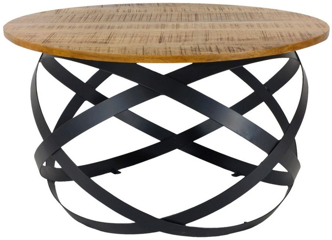 Amagohome Couchtisch Beistelltisch Couchtisch rund Wohnzimmer Orbit Metall Gestell schwarz Bild 1