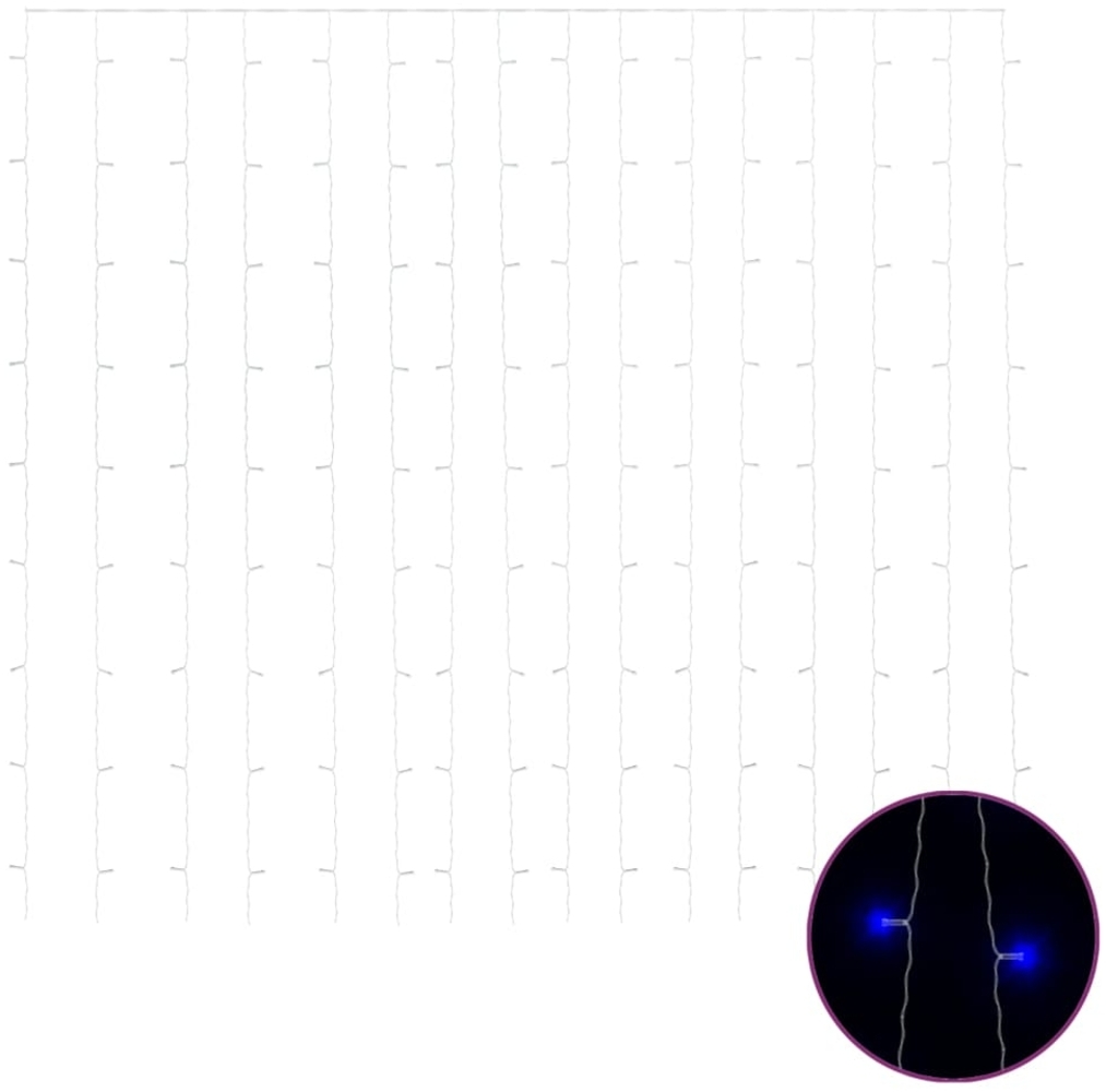 vidaXL LED-Lichtervorhang 3x3 m 300 LED Blau 8 Funktionen 328930 Bild 1