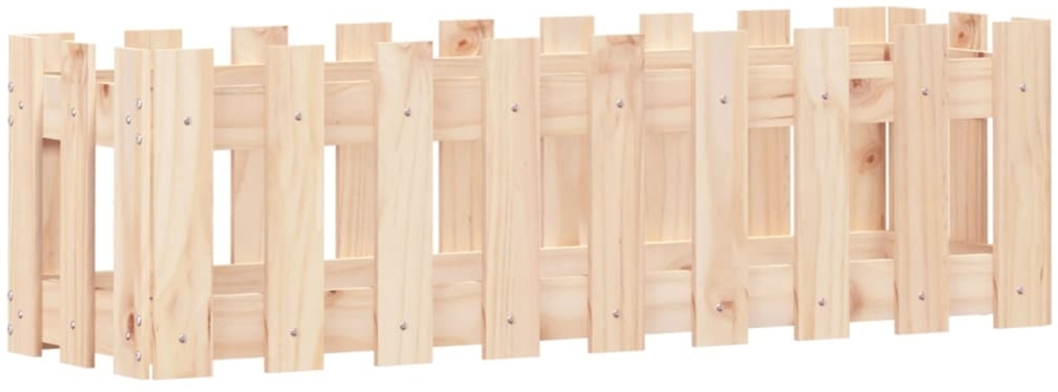 vidaXL Hochbeet Lattenzaun-Design 100x30x30 cm Massivholz Kiefer 832472 Bild 1