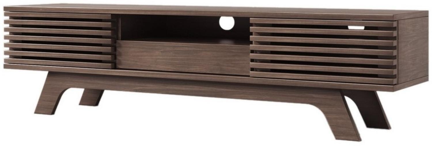 MODFU Lowboard TV-Schrank mit Viel Stauraum (TV-Möbel, TV-Panel, 1 St, Zwei Türen und eine Schublade), mit offene Fächer und durchdachte Kabeldurchführungen Bild 1