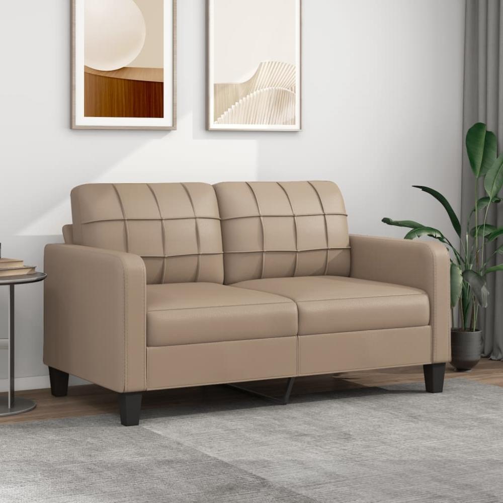 vidaXL 2-Sitzer-Sofa Cappuccino-Braun 140 cm Kunstleder 359121 Bild 1