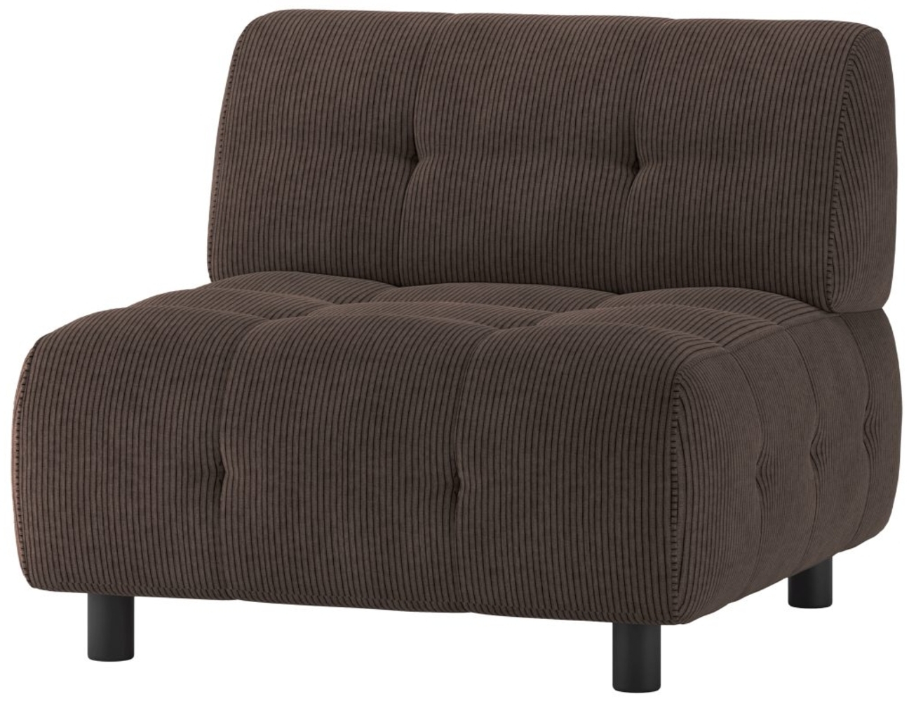 Modulsofa Louis Element aus Rippstoff, Braun Bild 1