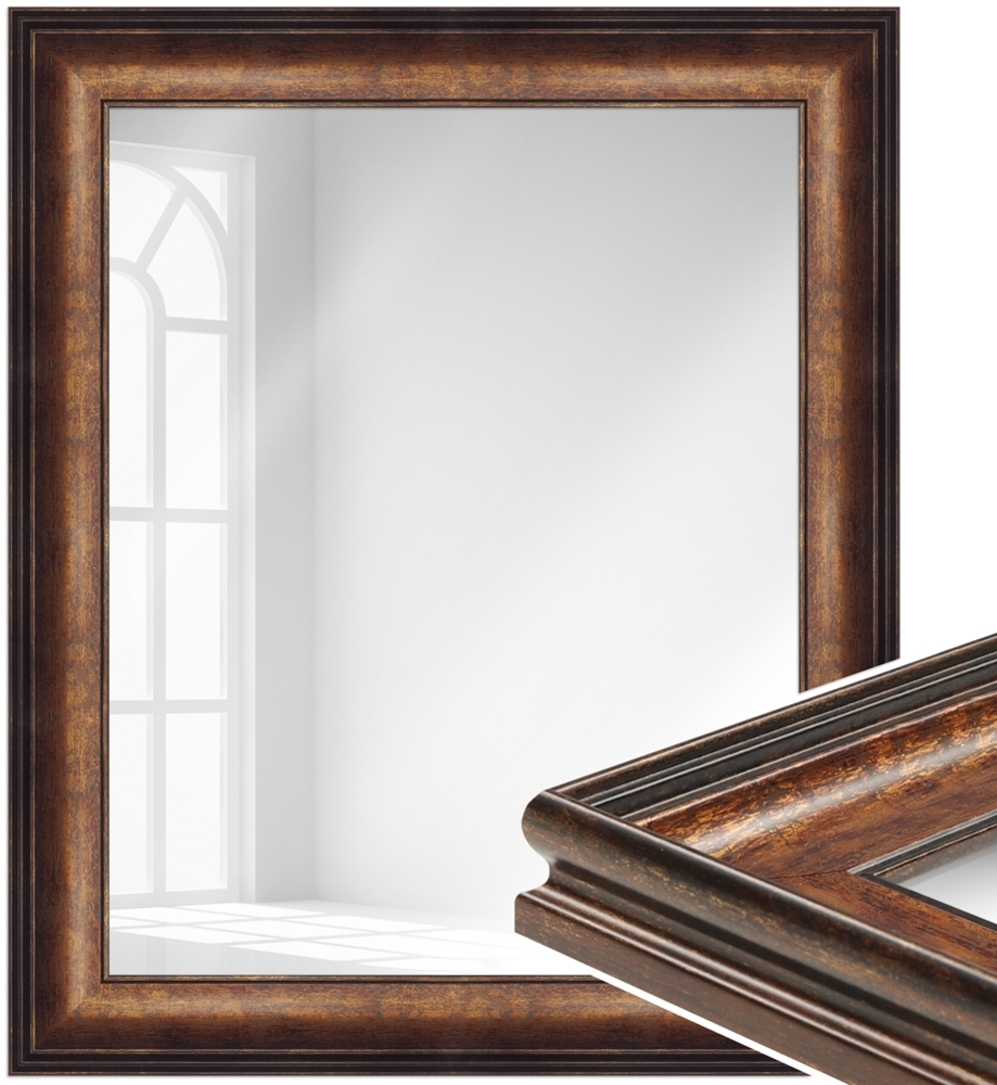 WANDStyle Wandspiegel H235 aus Kunststoff in Bronze 80 x 110 cm im Stil Klassisch Bild 1