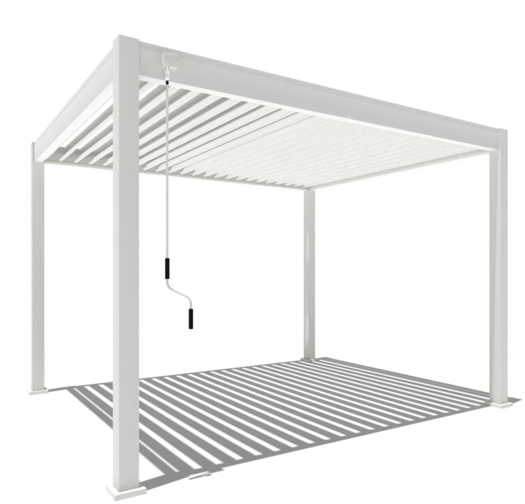 Weide Classic | Aluminium Pavillon | 3 x 3,6 M | Lamellendach weiß | Pergola freistehend Bild 1