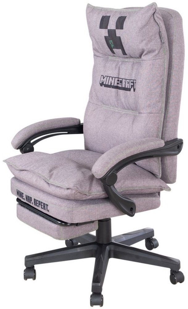 Minecraft Gaming-Stuhl gepolsterter Gaming Chair - stufenlos höhenverstellbar - Wippmechanik, mit Beinstütze - Für Kinder, Jugendliche & Erwachsene Minecraft Fans Bild 1