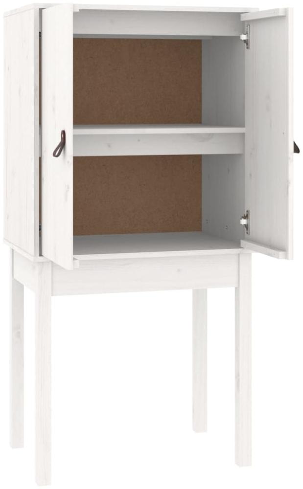 vidaXL Highboard Weiß 60x40x120 cm Massivholz Kiefer 821745 Bild 1