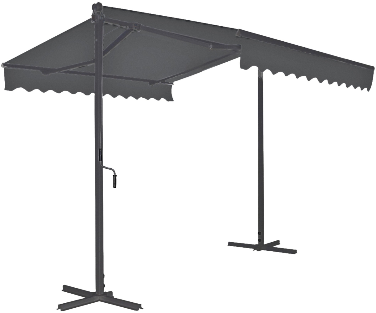 Garden Pleasure Stand-Markise 300cm Grau Markise Sonnenschutz Garten Outdoor Bild 1