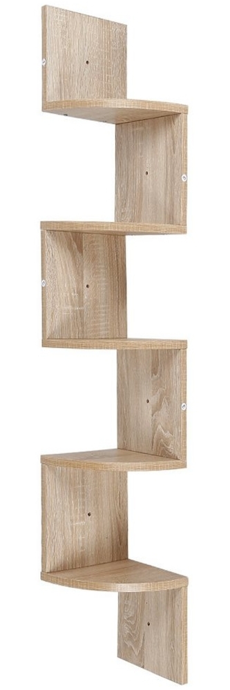 JEOBEST Bücherregal Eckregal, Eckregale zur Wandmontage, Wandregal 5 Ebenen, 1-tlg. Bild 1