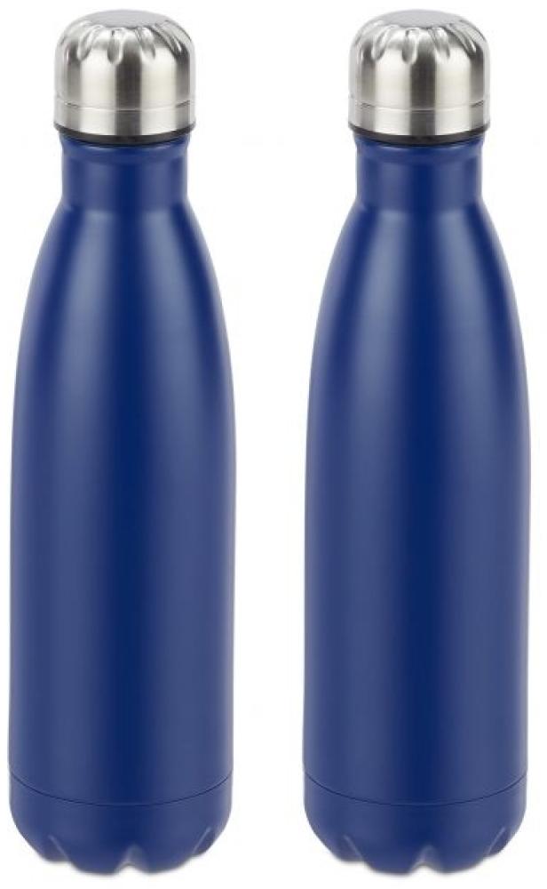 2 x Trinkflasche Edelstahl blau 10028156 Bild 1