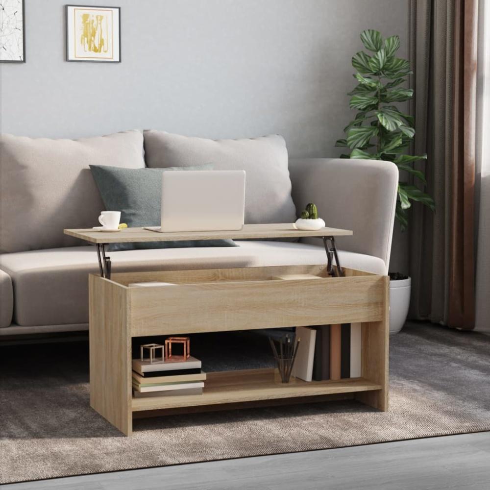 vidaXL Couchtisch Sonoma-Eiche 102x50x52,5 cm Holzwerkstoff 809650 Bild 1