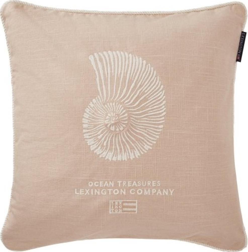 LEXINGTON Kissenbezug Sea Embroidered Recycled Cotton Beige/Weiß (50x50) 12424100-2030-SH25 Bild 1