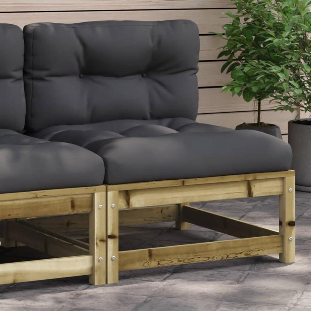 vidaXL Gartensofa ohne Armlehnen mit Kissen Kiefernholz Imprägniert 838084 Bild 1