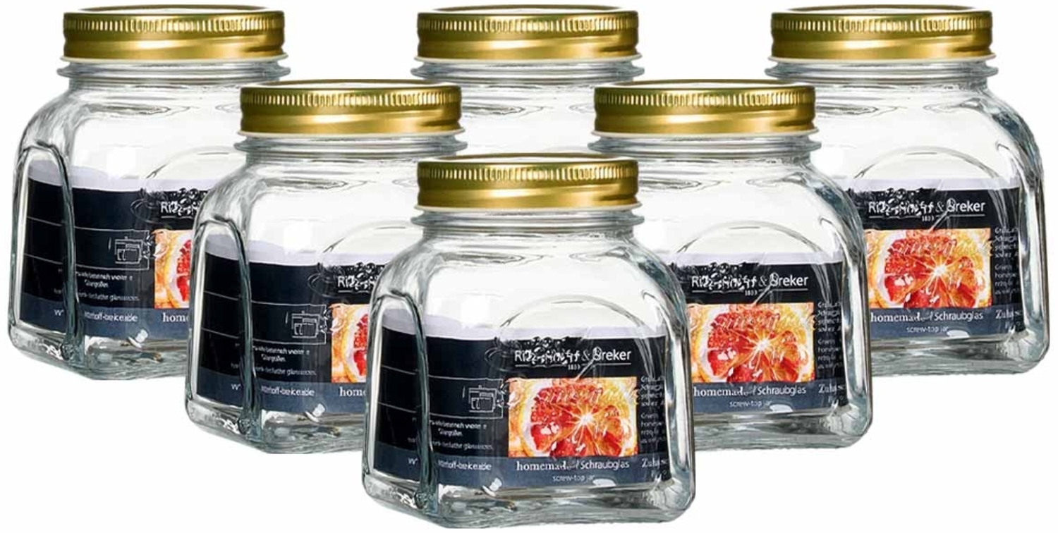 Ritzenhoff & Breker Homemade Einmachglas 500 ml 6er Set Bild 1