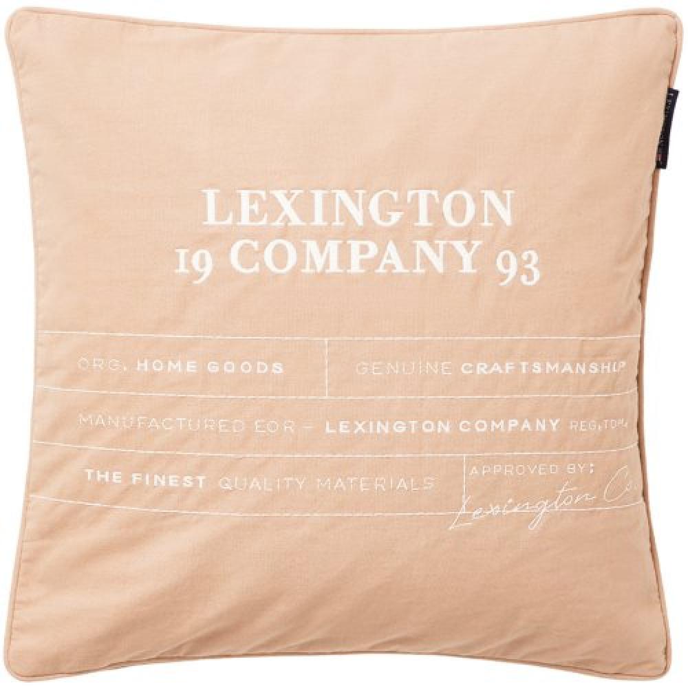 LEXINGTON Kissenbezug Logo Organic Cotton Canvas Beige/White (50x50) 12414102-2600-SH25 Bild 1