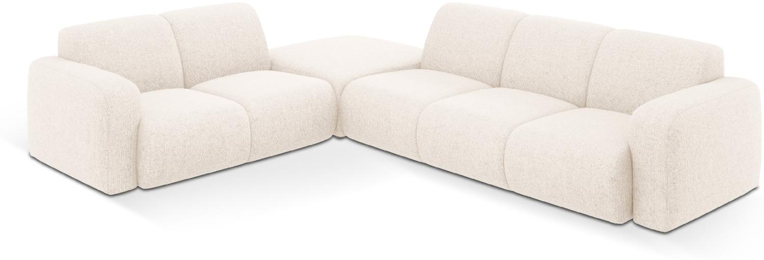 Micadoni Boucle Ecksofa Molino 6-Sitzer Links Chenille Hellbeige Bild 1