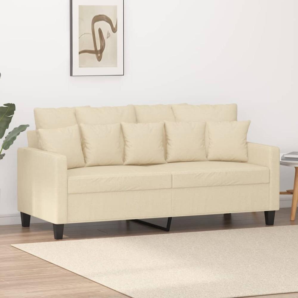 vidaXL 2-Sitzer-Sofa Creme 140 cm Stoff 359269 Bild 1