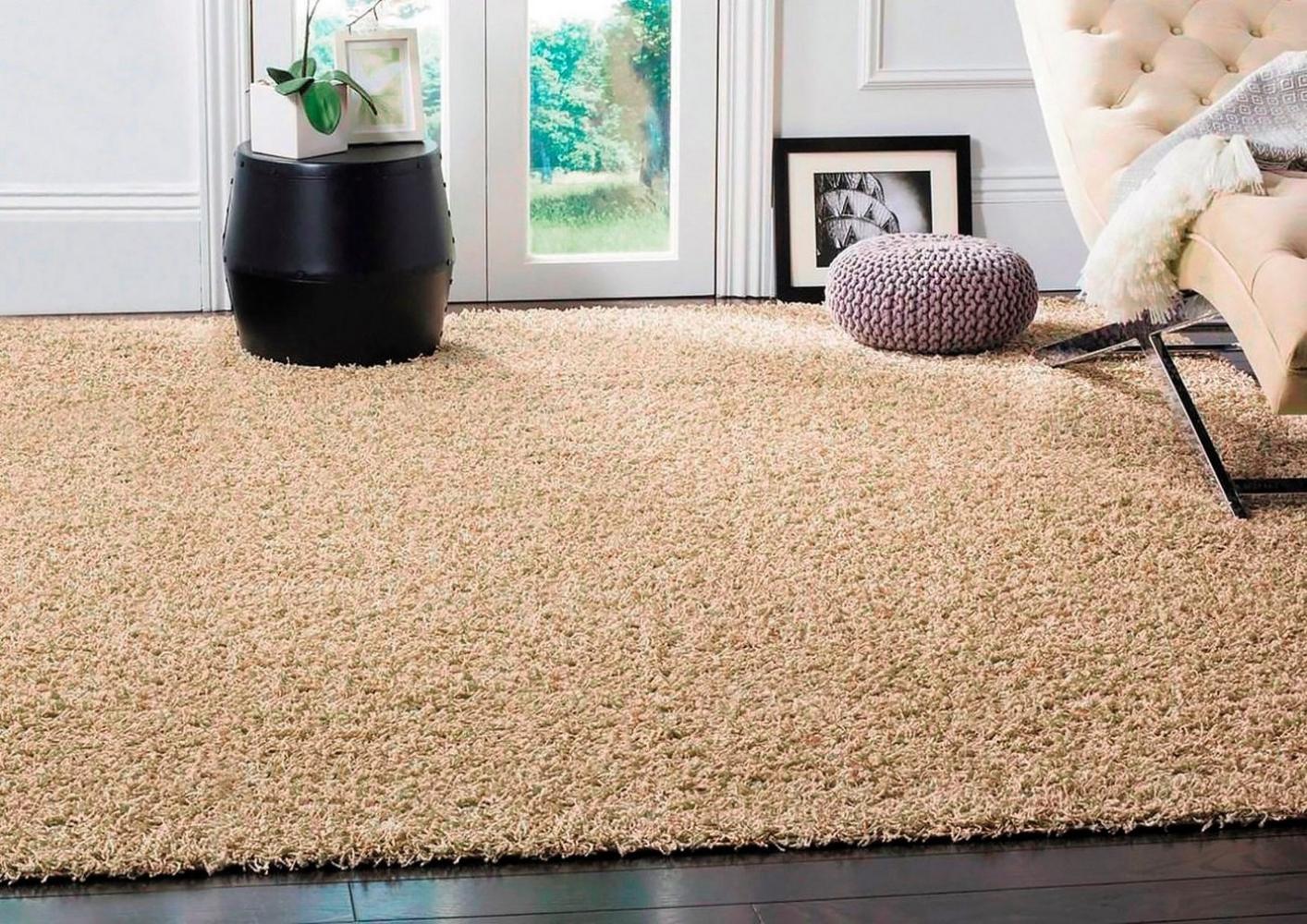 andas Hochflor-Teppich Tretten, rechteckig, Höhe: 30 mm, Shaggy, Uni Farben, weich & kuschelig, pflegeleicht, Wohnzimmer Bild 1