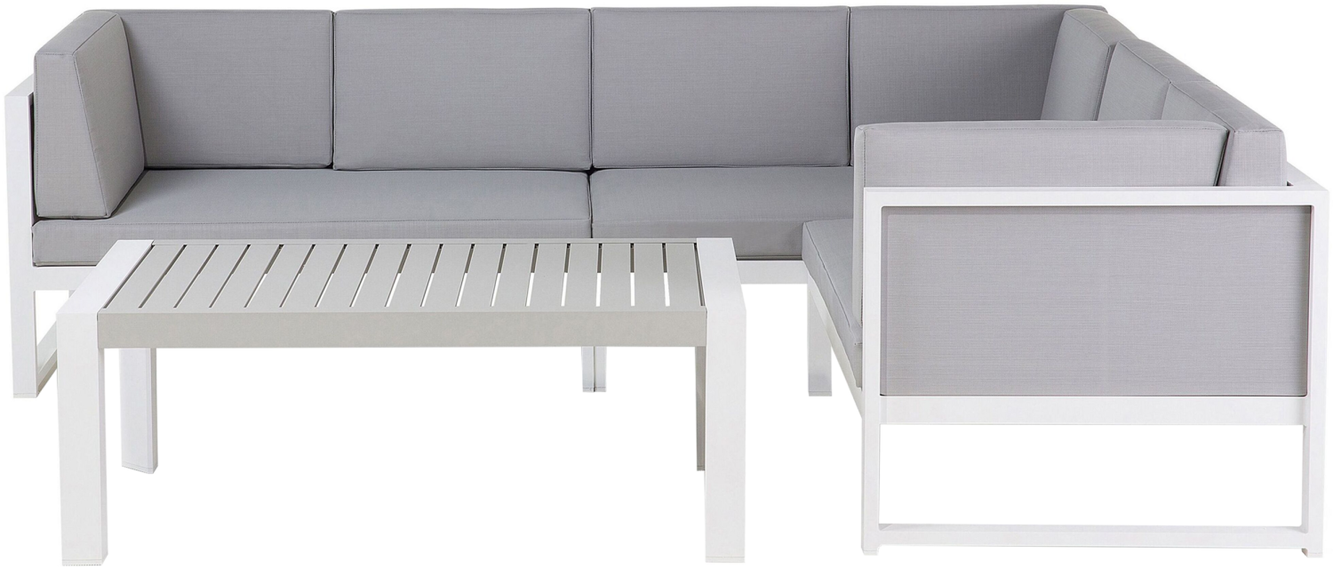 Lounge Set CASTELLA Aluminium Grau Linksseitig Bild 1