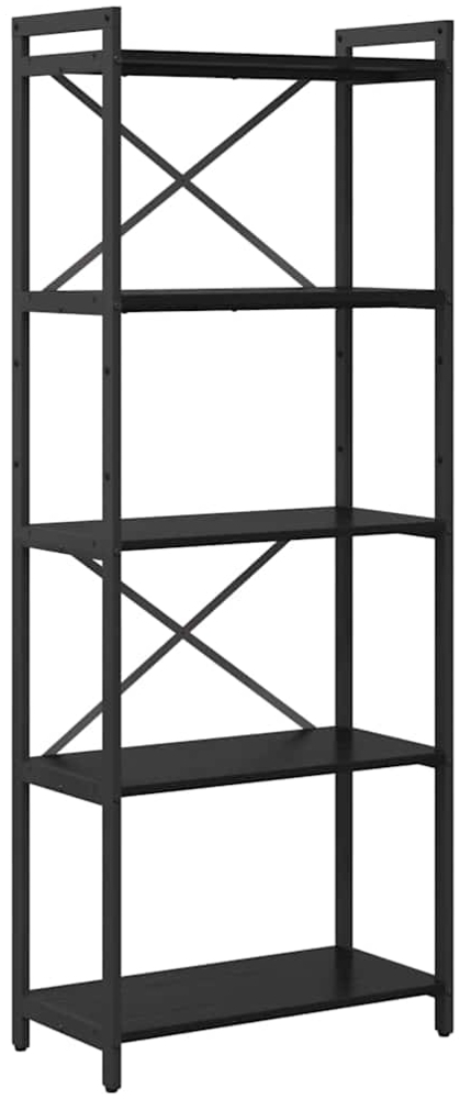 vidaXL Bücherregal Schwarz Eichen-Optik 60 x 30 x 153 cm Holzwerkstoff 868383 Bild 1