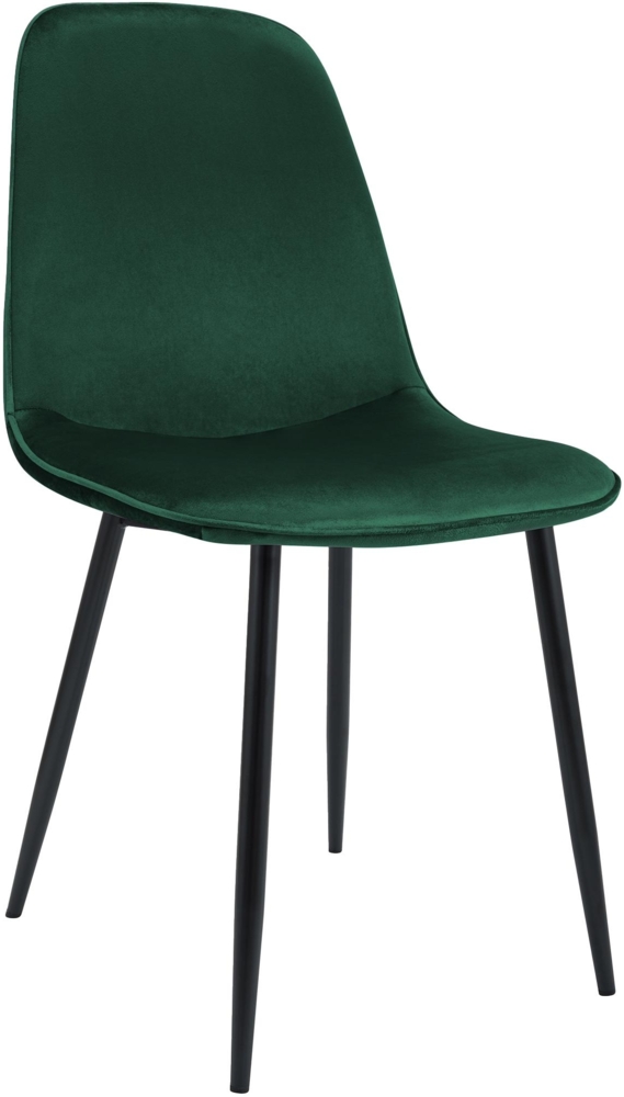CLP Esszimmerstuhl Maryam gepolstert mit Rückenlehne,grün Samt Bild 1