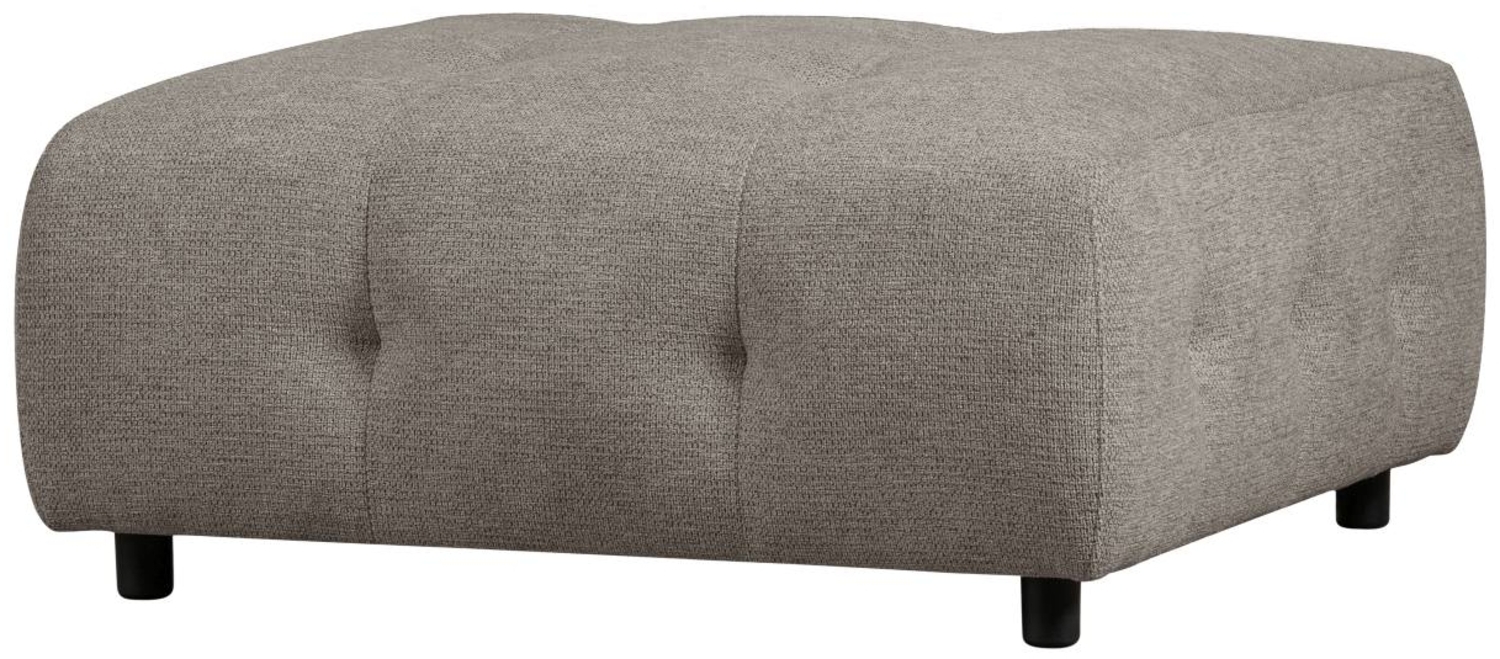 Hocker Louis aus Chenille, Grau Bild 1