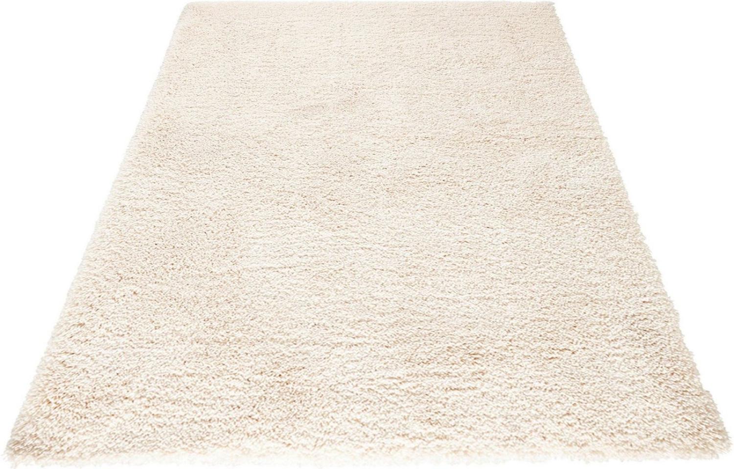 Hochflor Teppich Venice Creme meliert - 80x150x4,5cm Bild 1