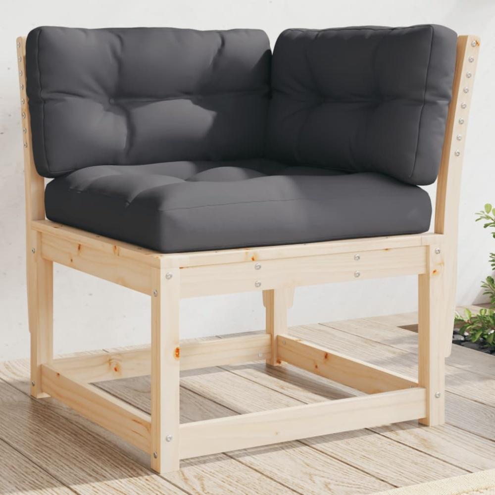 vidaXL Garten-Ecksofa mit Kissen 73x73x78 cm Massivholz Kiefer 844684 Bild 1