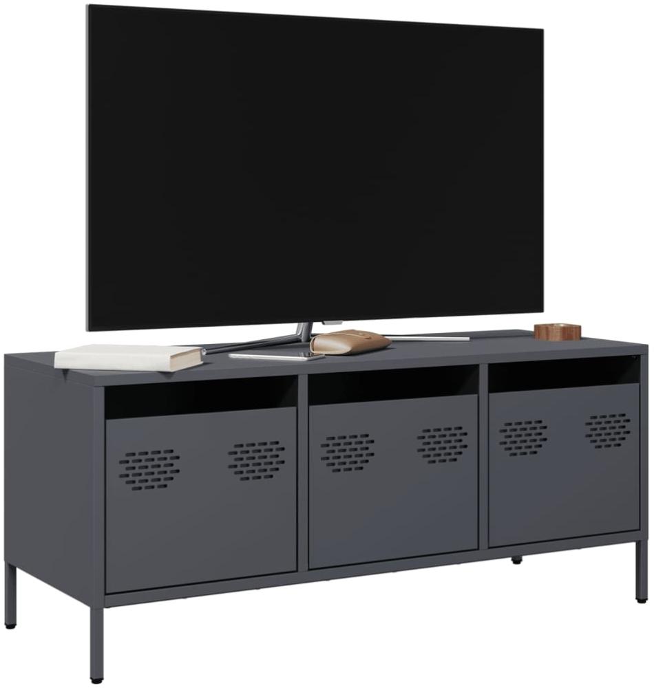 vidaXL TV-Schrank Anthrazit 101,5x39x43,5 cm Kaltgewalzter Stahl 851228 Bild 1