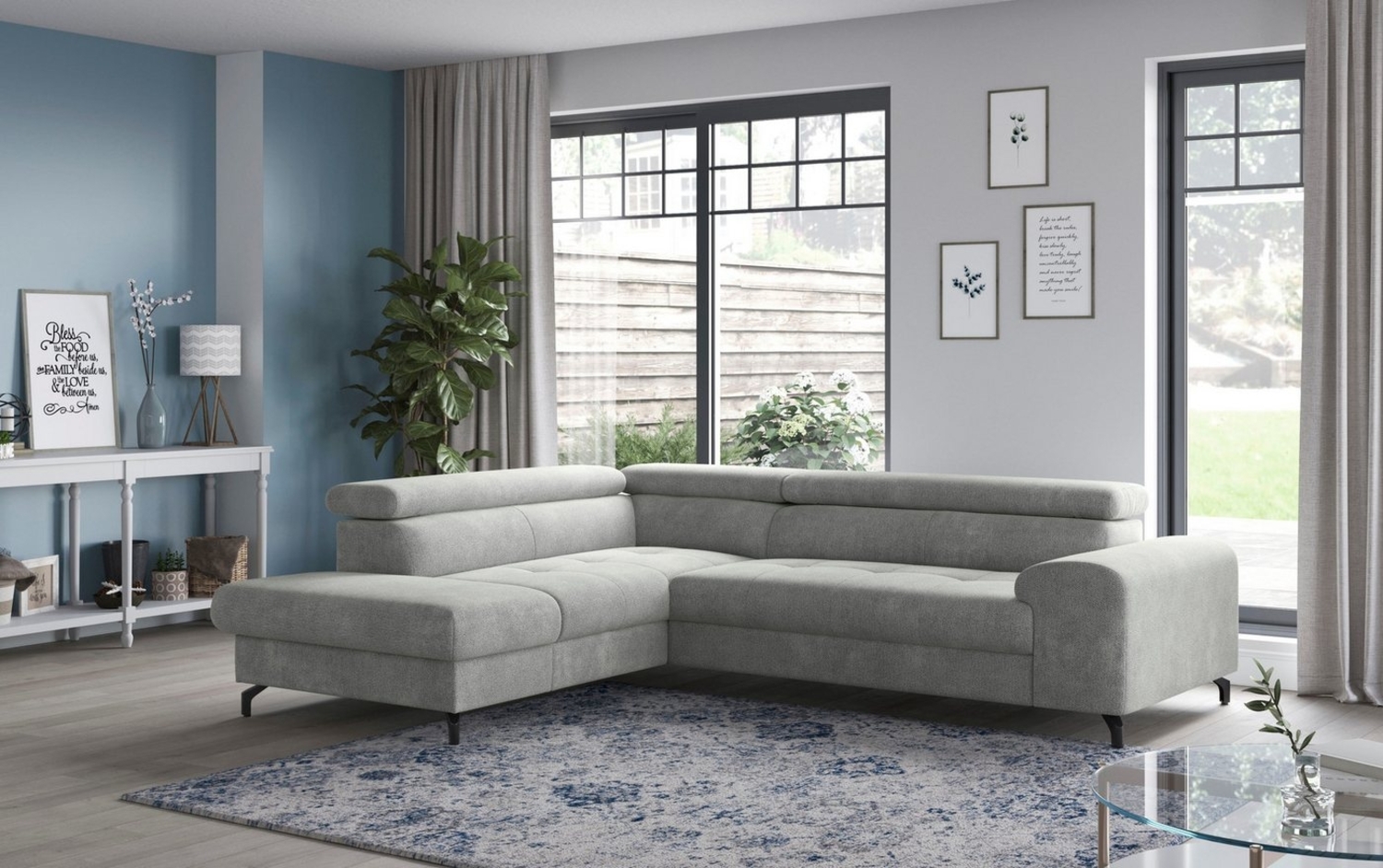 COTTA Ecksofa Aura L-Form, B: 260 cm, mit Bettfunktion, Bettkasten & Kopfteilverstellung Bild 1