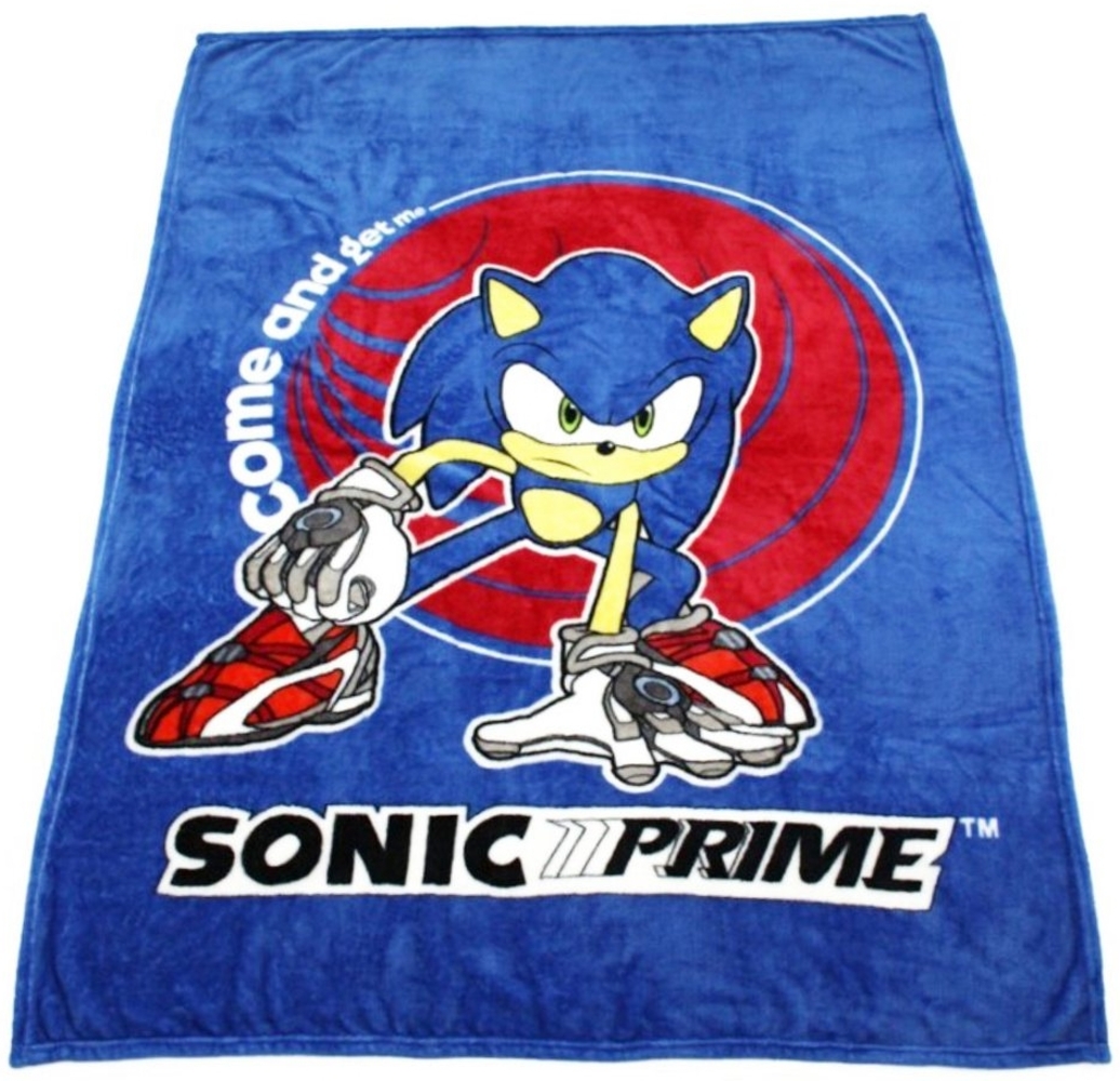 Wohndecke Sonic Prime Flanelldecke flauschige Kuscheldecke 110x150 cm, AY!Max Bild 1