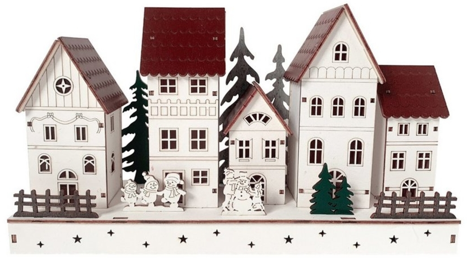 HTI-Living Weihnachtsszene LED Weihnachtsdeko Winterstraße, Leuchtdeko batteriebetrieben Bild 1