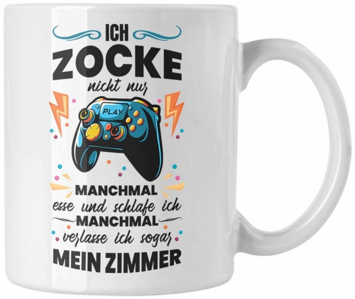 Trendation Tasse Trendation - Lustige Gamer Tasse Ich Zocke Nicht Nur Geschenk Zocker L Bild 1