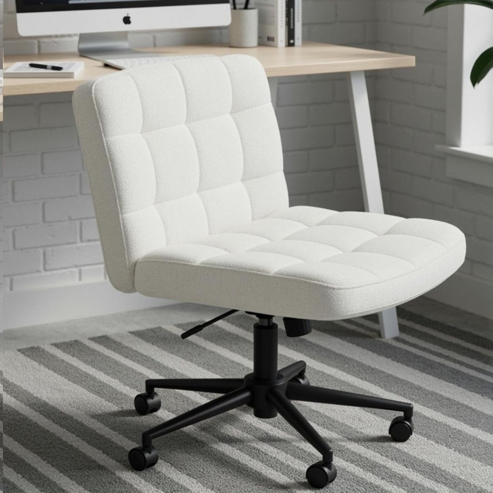 TLGREEN Bürostuhl Drehstuhl mit breiter Sitzfläche,Ergonomischer Stuhl, Höhenverstellbarer Schneidersitz Drehstuhl für Home Office Bild 1