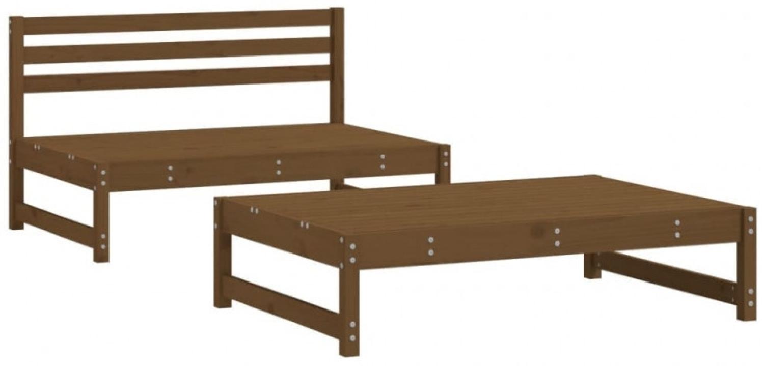 vidaXL 2-tlg. Garten-Lounge-Set Honigbraun Massivholz Kiefer 825726 Bild 1