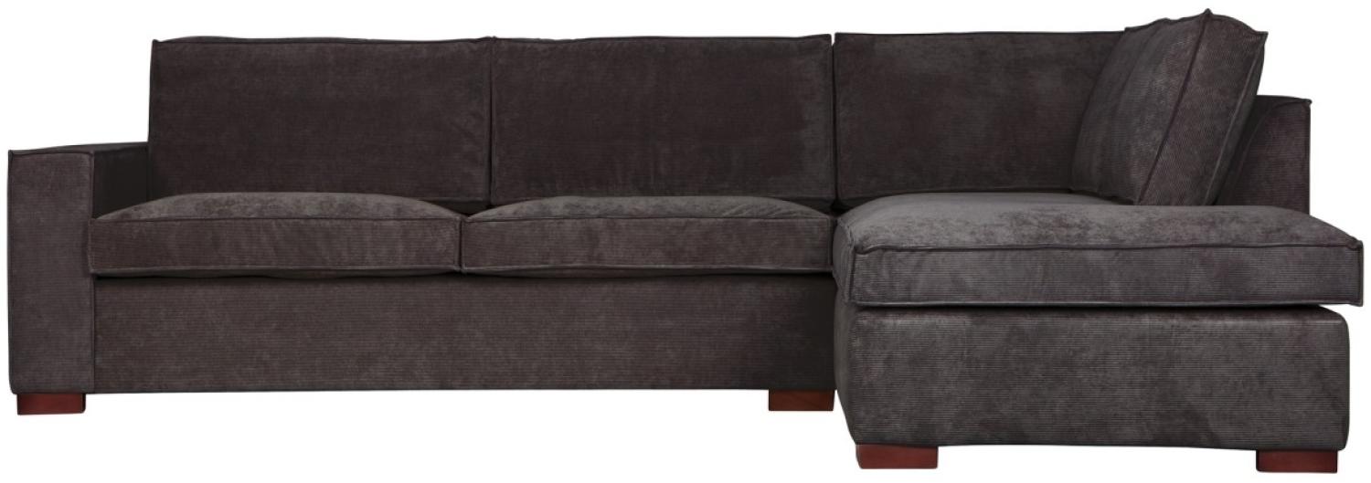 Ecksofa Thomas Cord, rechts Dunkelgrau Bild 1