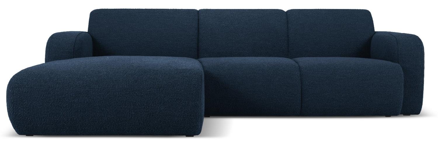 Micadoni Boucle Ecksofa Molino 4-Sitzer Links Boucle Dunkelblau Bild 1