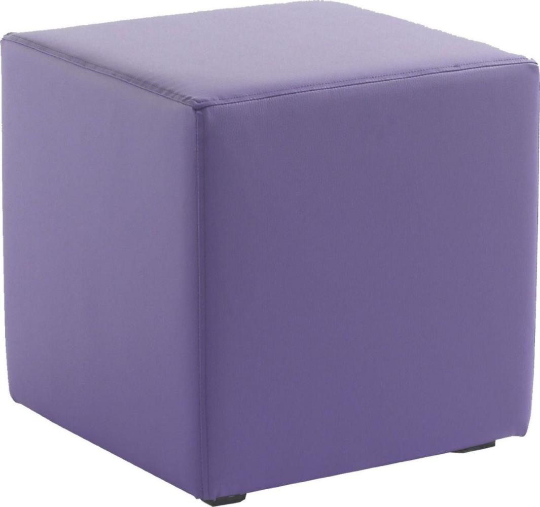 Sitzwürfel Sitzhocker Schminkhocker Hocker Kunstleder Violet 45x42x42cm Bild 1