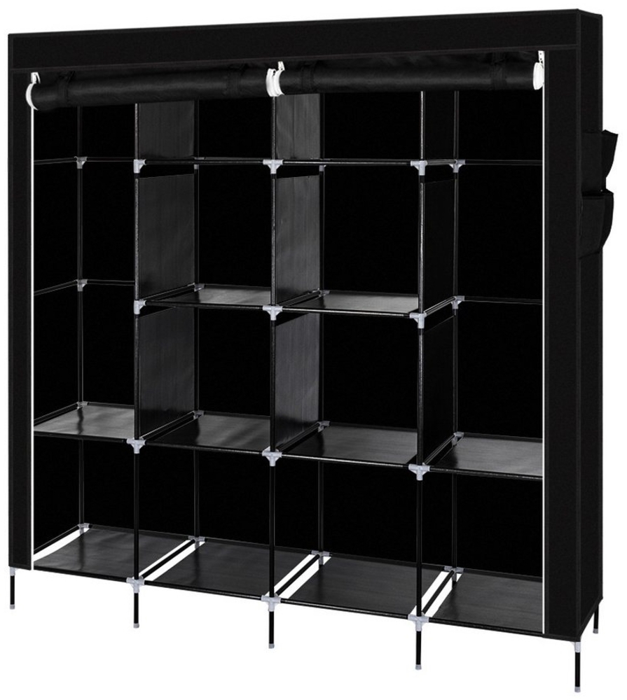 FCH Kleiderschrank Stoffschrank mit Kleiderstange faltbare, 169.5 x 44 x 168.5/181.5cm Bild 1