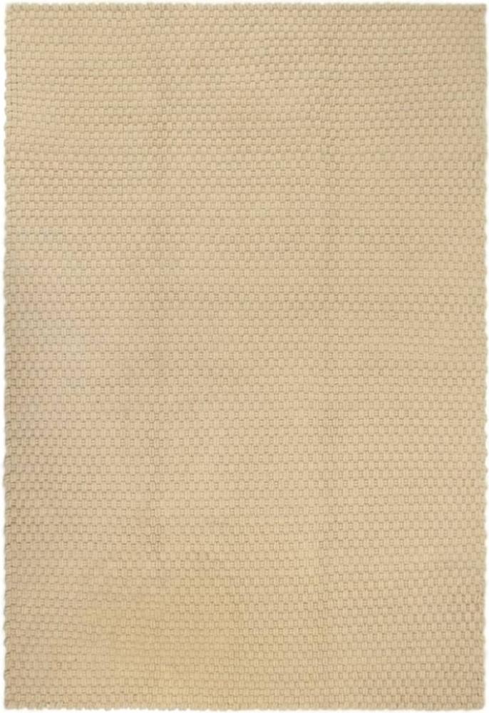 vidaXL Teppich Rechteckig Natur 200x300 cm Baumwolle Bild 1