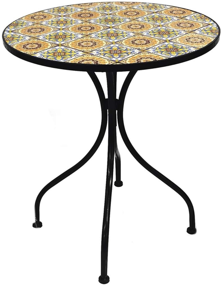 Mosaik Mosaiktisch Gartentisch Bistrotisch Tisch Ø60x70cm Bild 1