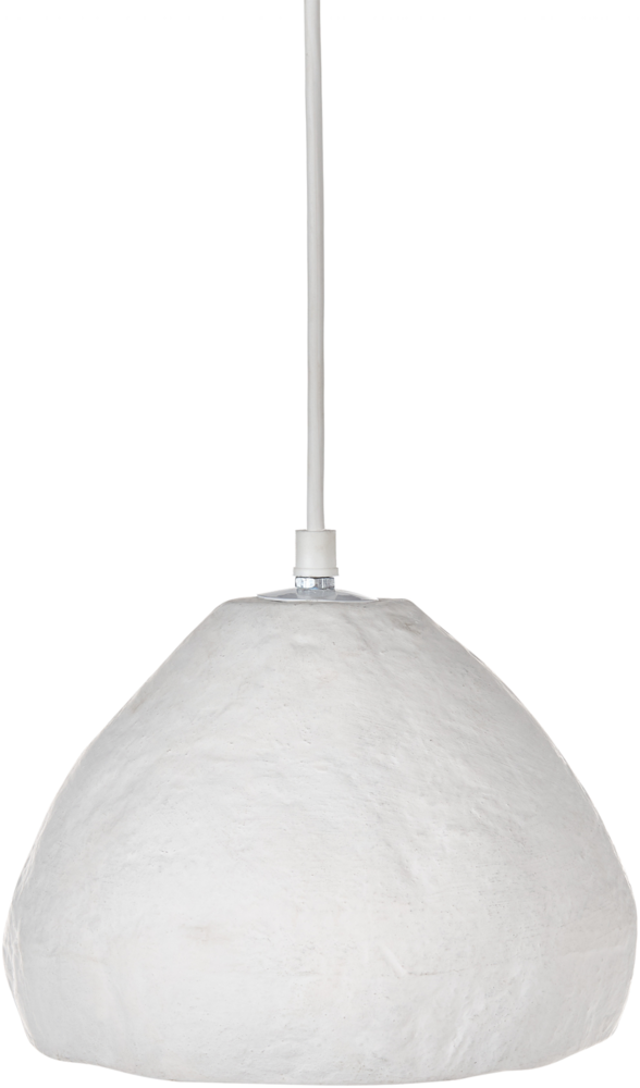 Hängeleuchte OLIMAR Pappmaché Weiß Bild 1